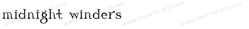 midnight winders字体转换